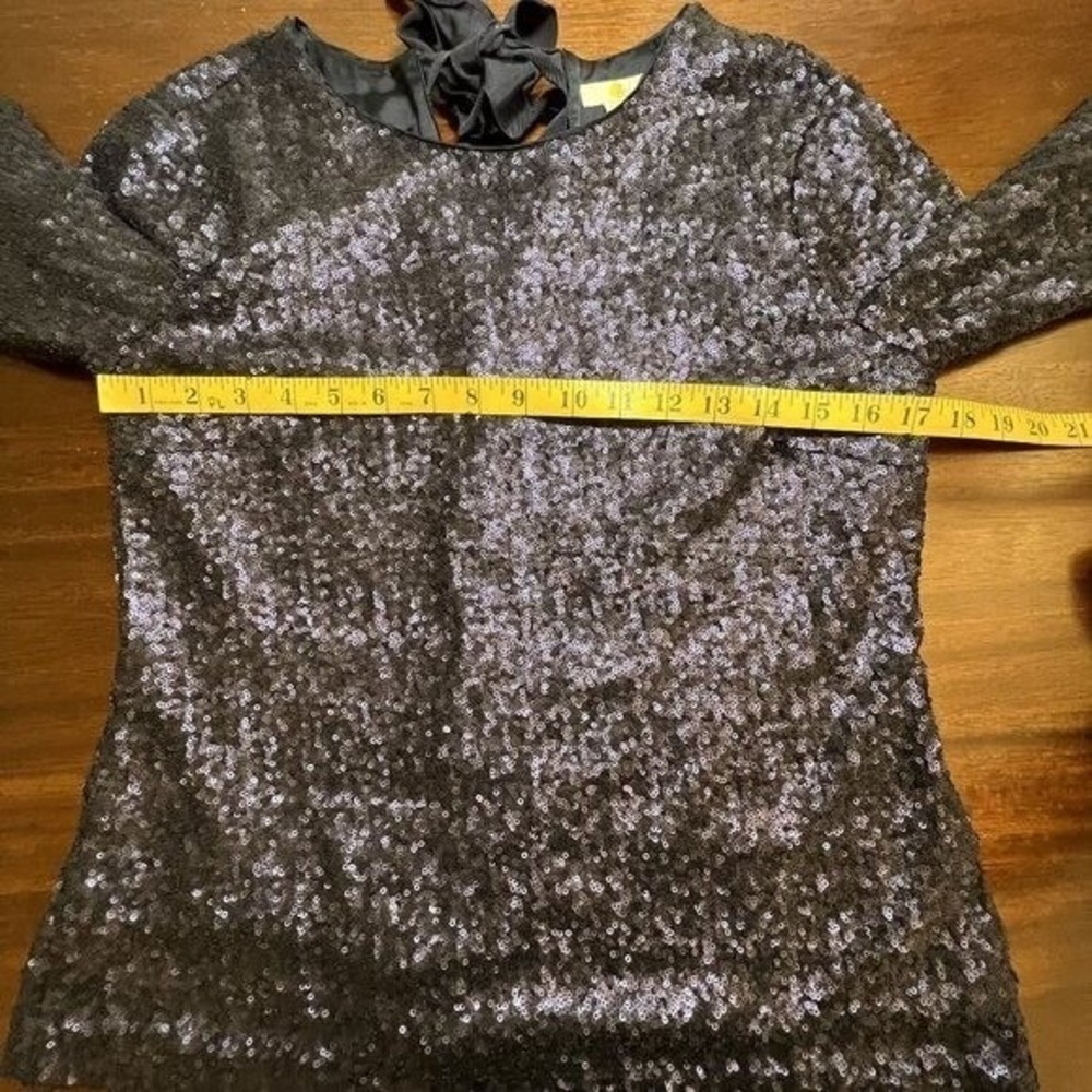 Boden Matte Sequin Tie Back Top Indigo Purple Blue W0257 Womens US 6 UK 10 - Picture 7 of 9